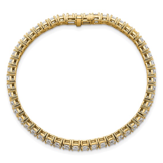 14K Certified Lab Grown Diamond VS DEF Princess Tennis Bracelet