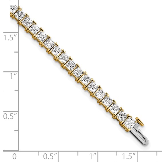 14K Certified Lab Grown Diamond VS DEF Princess Tennis Bracelet