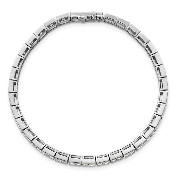 14kw 6 carat Lab Grown Diamond VS/SI+ G+ Complete Princess Tennis Bracelet