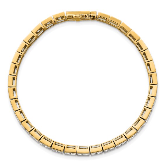 14K Certified Lab Grown Diamond VS DEF Princess Tennis Bracelet