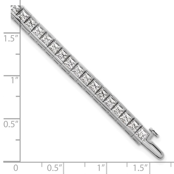 14K White Gold Certified Lab Grown Diamond VS/SI FGH Princess Tennis Bracel