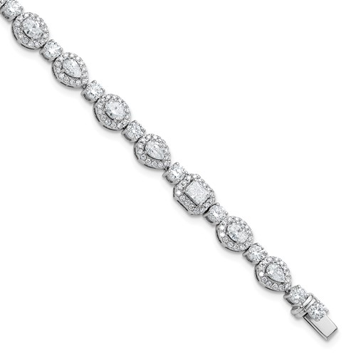 14K White Gold 5.62 Carat Lab Grown Diamond VS SI+ G+ Complete Fashion Tennis Bracelet