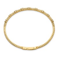 14K Yellow Gold Bangle Bracelet Mounting view 2