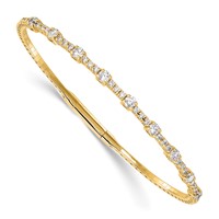 14K Yellow Gold Bangle Bracelet Mounting view 1