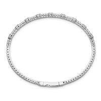 14K White Gold 1.33 Carat Lab Grown Diamond VS SI+ G+ Complete Bangle view 2
