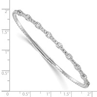14K White Gold 1.33 Carat Lab Grown Diamond VS SI+ G+ Complete Bangle view 3