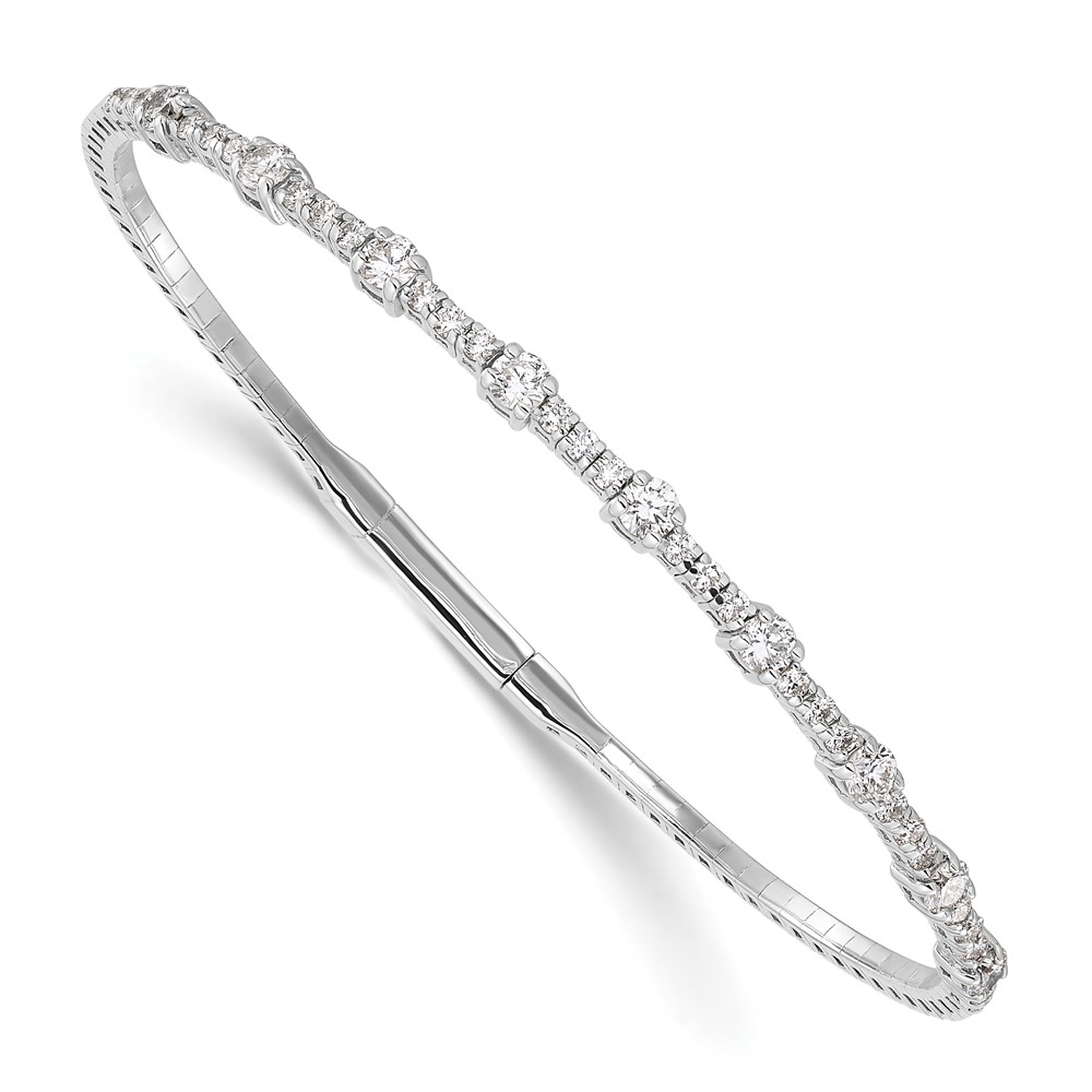 14K White Gold Bangle Bracelet Mounting