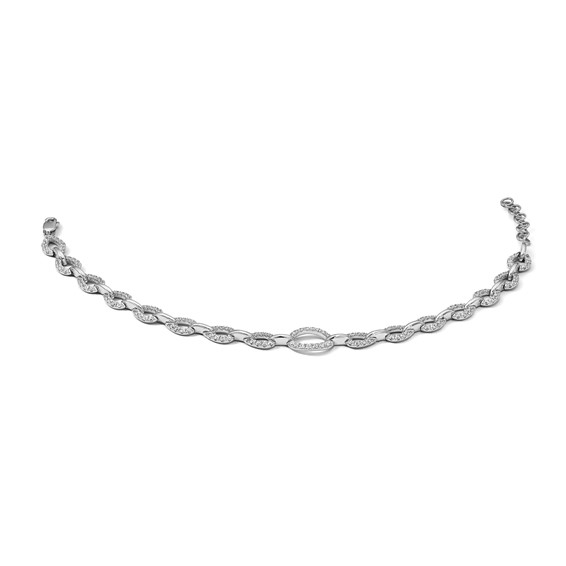 14k White Gold 1 3/8 carat Lab Grown Diamond VS/SI+ G+ Complete 7 inch with 1 inch extension Bracelet