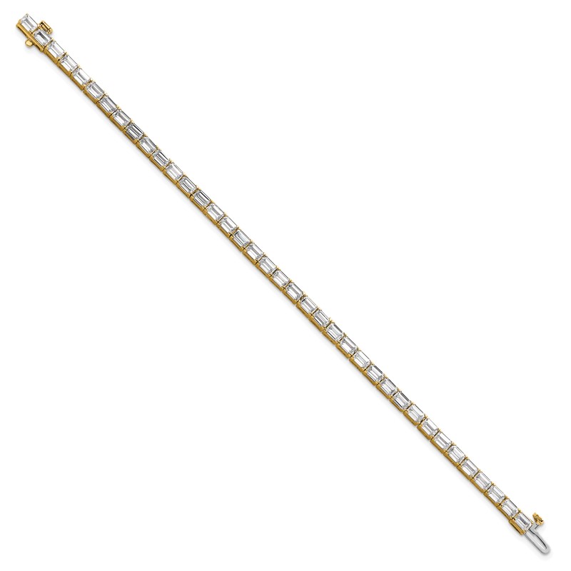 14k 10 carat Lab Grown Diamond VS/SI+ G+ Emerald Tennis Bracelet