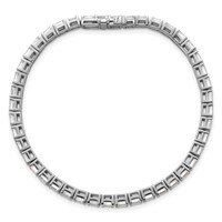 14K White Gold 7 Carat Lab Grown Diamond VS SI+ G+ Complete Emerald Tennis Bracelet view 4