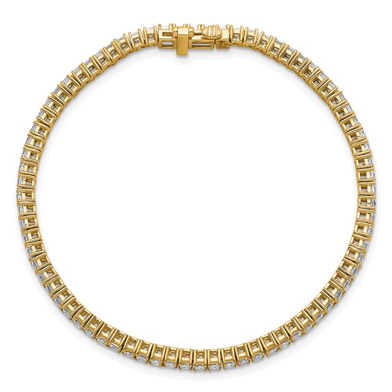 14K Certified 4ctw VS DEF Lab Grown Princess Diamond Tennis Bracele