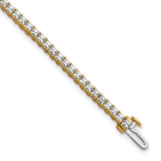14K Certified 4ctw VS DEF Lab Grown Princess Diamond Tennis Bracele