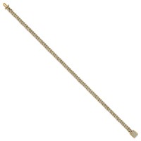 10K Yellow Gold 2 Carat Lab Grown Diamond VS SI+ G+ Complete 4mm Pavé Cuban Link 8 Bracelet view 2