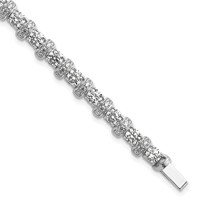 14K White Gold 7.75 Carat Lab Grown Diamond VS SI+ G+ Complete Fashion Tennis Bracelet view 1