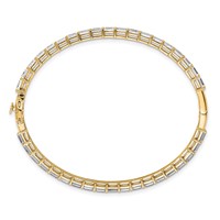 True Origin 14K Yellow Gold 7.62 Carat Lab Grown Diamond VS+ F+ Complete Bangle, 7.5" view 2