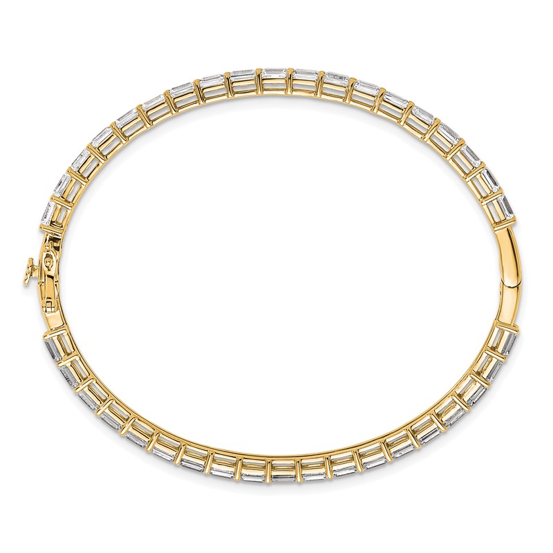 True Origin 14k 7 5/8 carat Lab Grown Diamond VS+ F+ 7.5 inch Bangle