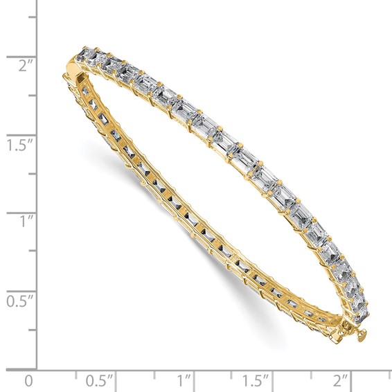True Origin 14K Yellow Gold 7 5/8 carat Lab Grown Diamond VS+ F+ 7.5 in Complete Bangle
