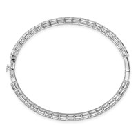 True Origin 14K White Gold 7.62 Carat Lab Grown Diamond VS+ F+ Complete Bangle, 7.5" view 2