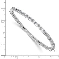 True Origin 14K White Gold 7.62 Carat Lab Grown Diamond VS+ F+ Complete Bangle, 7.5" view 3