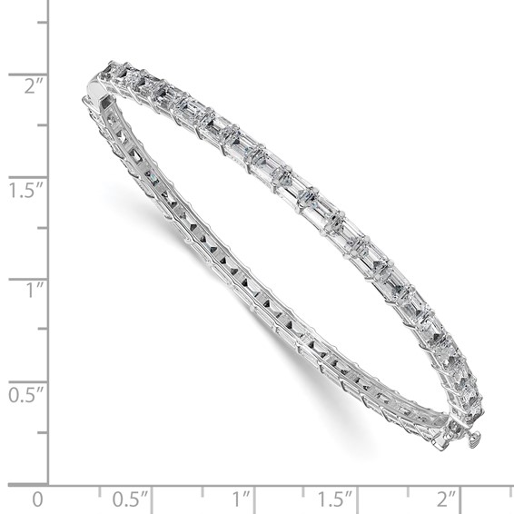 True Origin 14K White Gold 7 5/8 carat Lab Grown Diamond VS+ F+ 7.5 in Complete Bangle