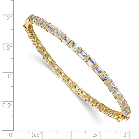 True Origin 14K Yellow Gold 7 5/8 carat Lab Grown Diamond VS+ F+ 7.5 in Complete Bangle