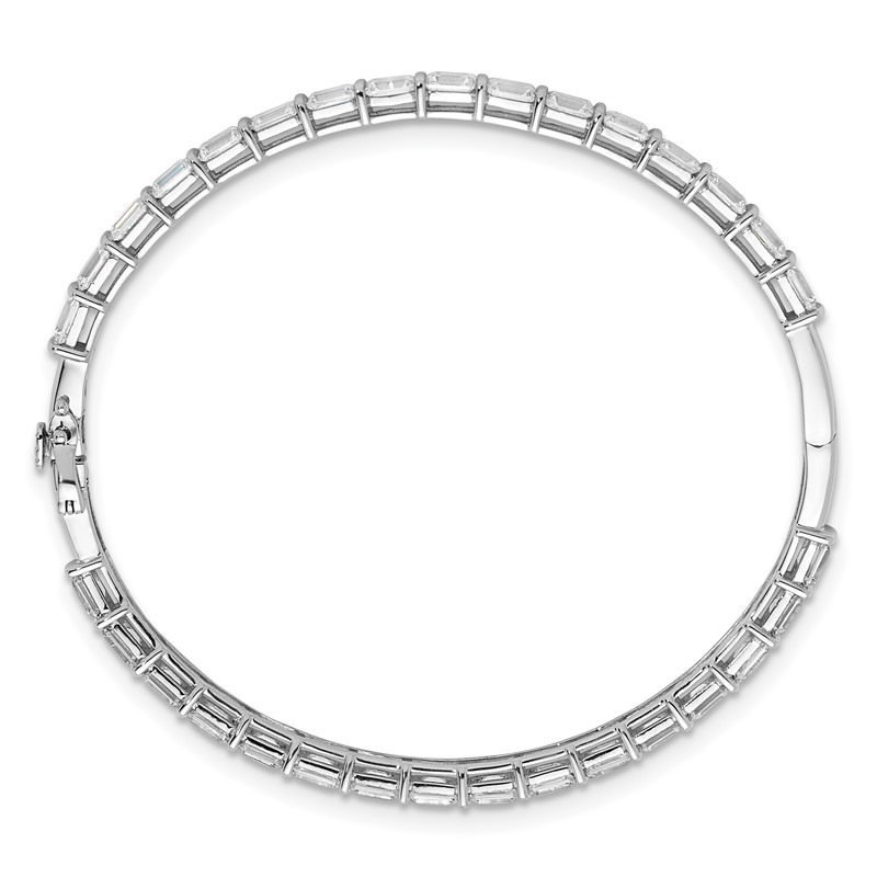 True Origin 14k White Gold 7 5/8 carat Lab Grown Diamond VS+ F+ 7.5 inch Bangle
