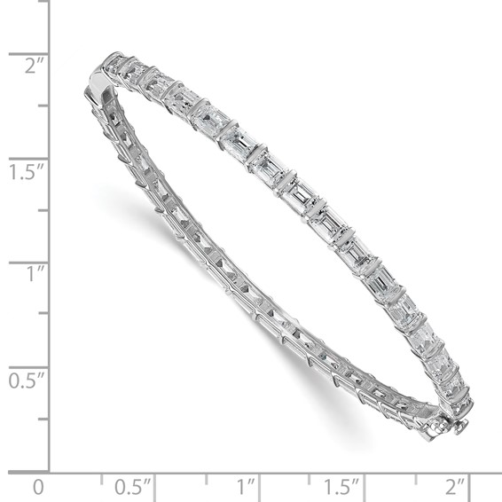 True Origin 14K White Gold 7 5/8 carat Lab Grown Diamond VS+ F+ 7.5 in Complete Bangle