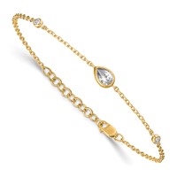 True Origin 14K Yellow Gold 0.38 Carat Lab Grown Diamond VS+ F+ Bracelet with 1 in Extension Complete, 6.5" view 3