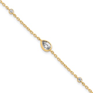 True Origin 14K Yellow Gold 3/8 carat Lab Grown Diamond VS+ F+ 6.5 in with 1 in extension Complete Bracelet