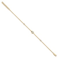 True Origin 14K Yellow Gold 0.50 Carat Lab Grown Diamond VS+ F+ Bracelet with 1 in Extension Complete, 6.5" view 2