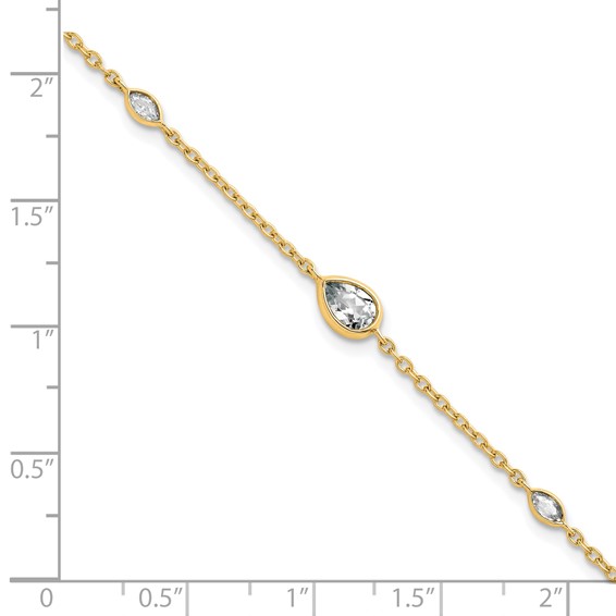 True Origin 14K Yellow Gold 1/2 carat Lab Grown Diamond VS+ F+ 6.5 in with 1 in extension Complete Bracelet