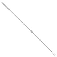 True Origin 14K White Gold 0.50 Carat Lab Grown Diamond VS+ F+ Bracelet with 1 in Extension Complete, 6.5" view 2