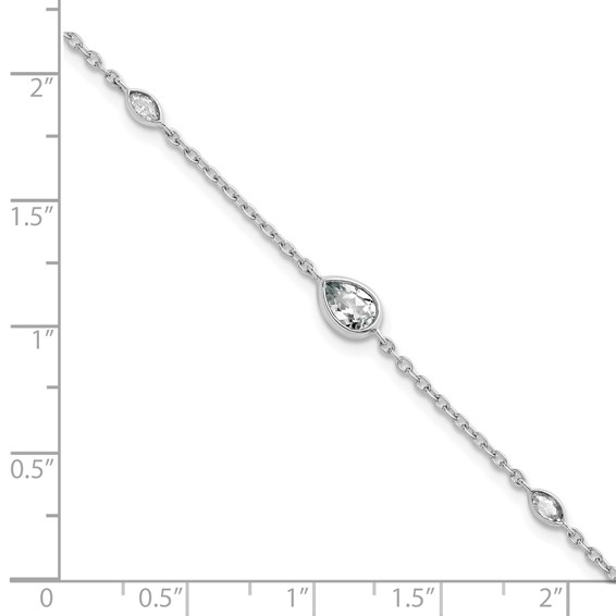 True Origin 14K White Gold 1/2 carat Lab Grown Diamond VS+ F+ 6.5 in with 1 in extension Complete Bracelet