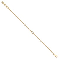 True Origin 14K Yellow Gold 0.38 Carat Lab Grown Diamond VS+ F+ Bracelet with 1 in Extension Complete, 6.5" view 2