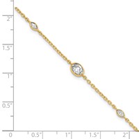 True Origin 14K Yellow Gold 0.38 Carat Lab Grown Diamond VS+ F+ Bracelet with 1 in Extension Complete, 6.5" view 5