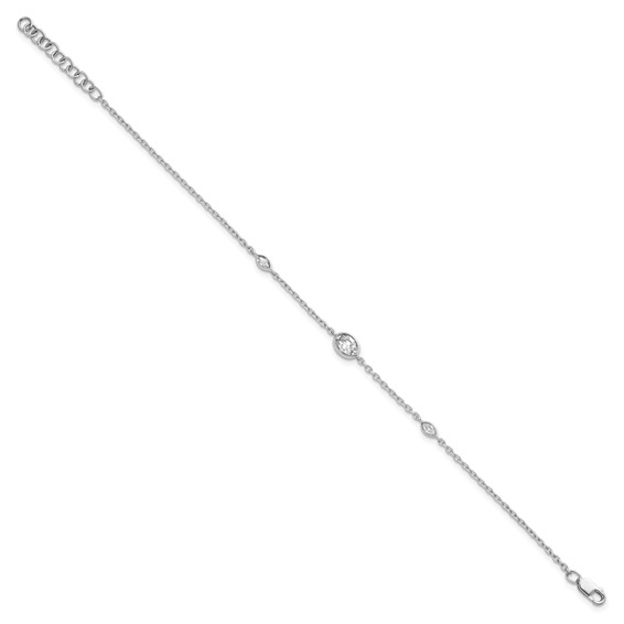 True Origin 14K White Gold 3/8 carat Lab Grown Diamond VS+ F+ 6.5 in with 1 in extension Complete Bracelet