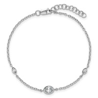 True Origin 14K White Gold 0.38 Carat Lab Grown Diamond VS+ F+ Bracelet with 1 in Extension Complete, 6.5" view 4