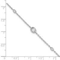 True Origin 14K White Gold 0.38 Carat Lab Grown Diamond VS+ F+ Bracelet with 1 in Extension Complete, 6.5" view 5