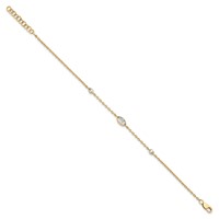 True Origin 14K Yellow Gold 0.50 Carat Lab Grown Diamond VS+ F+ Bracelet with 1 in Extension Complete, 6.5" view 2