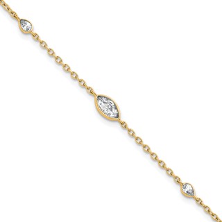 True Origin 14K Yellow Gold 1/2 carat Lab Grown Diamond VS+ F+ 6.5 in with 1 in extension Complete Bracelet