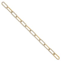 True Origin 14K Yellow Gold 4 Carat Lab Grown Diamond VS+ F+ Bracelet with 1 in Extension Complete Link, 8" view 2