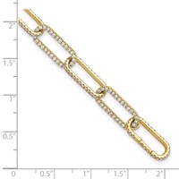 True Origin 14K Yellow Gold 4 Carat Lab Grown Diamond VS+ F+ Bracelet with 1 in Extension Complete Link, 8" view 5