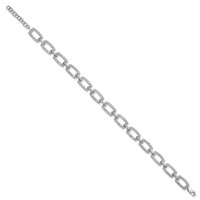 True Origin 14K White Gold 2.62 Carat Lab Grown Diamond VS+ F+ Bracelet with 1 in Extension Complete Link, 7" view 2