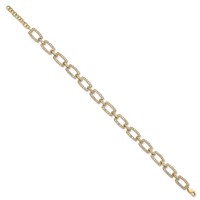 True Origin 14K Yellow Gold 2.62 Carat Lab Grown Diamond VS+ F+ Bracelet with 1 in Extension Complete Link, 7" view 2