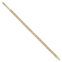True Origin 14K Yellow Gold 2 Carat Lab Grown Diamond VS+ F+ Bracelet with 1 in Extension Complete Link, 7" view 2