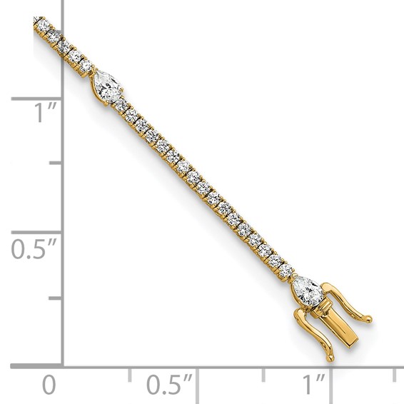 True Origin Lab Grown Diamond  Round and Pear Bracelets