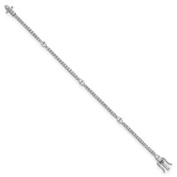 True Origin 14K White Gold 3.62 Carat Lab Grown Diamond VS+ F+ Marquise Center Complete Bracelet, 7" view 2