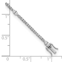 True Origin 14K White Gold 3.62 Carat Lab Grown Diamond VS+ F+ Marquise Center Complete Bracelet, 7" view 5