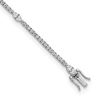 True Origin 14K White Gold 3.62 Carat Lab Grown Diamond VS+ F+ Marquise Center Complete Bracelet, 7" view 1