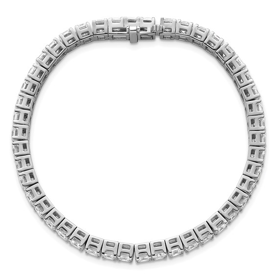 14K White Gold Certified ctw VS/SI FGH Lab Grown Emerald Diamond Tennis Bra